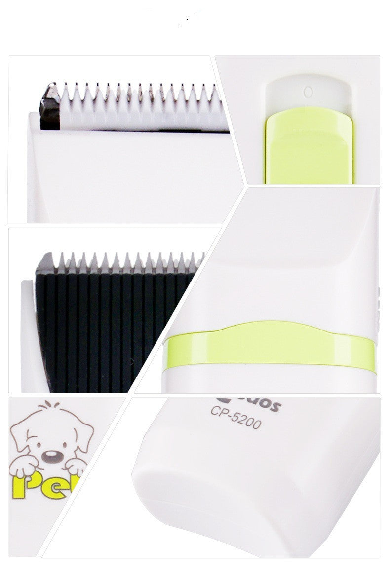 Pet grooming tool with comb and brush in packaging on a white background