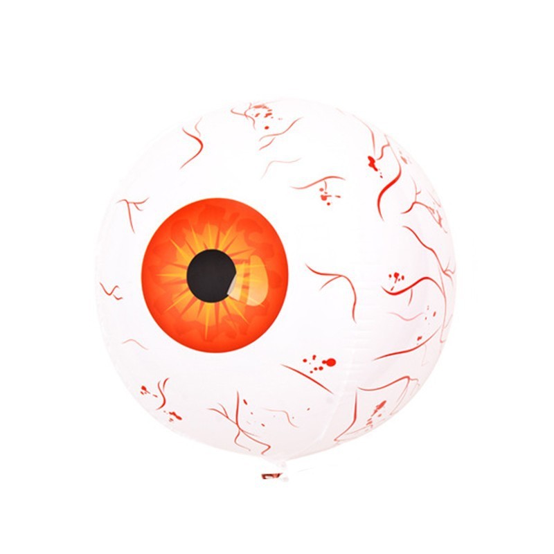 Balloon with an eye design on a white background