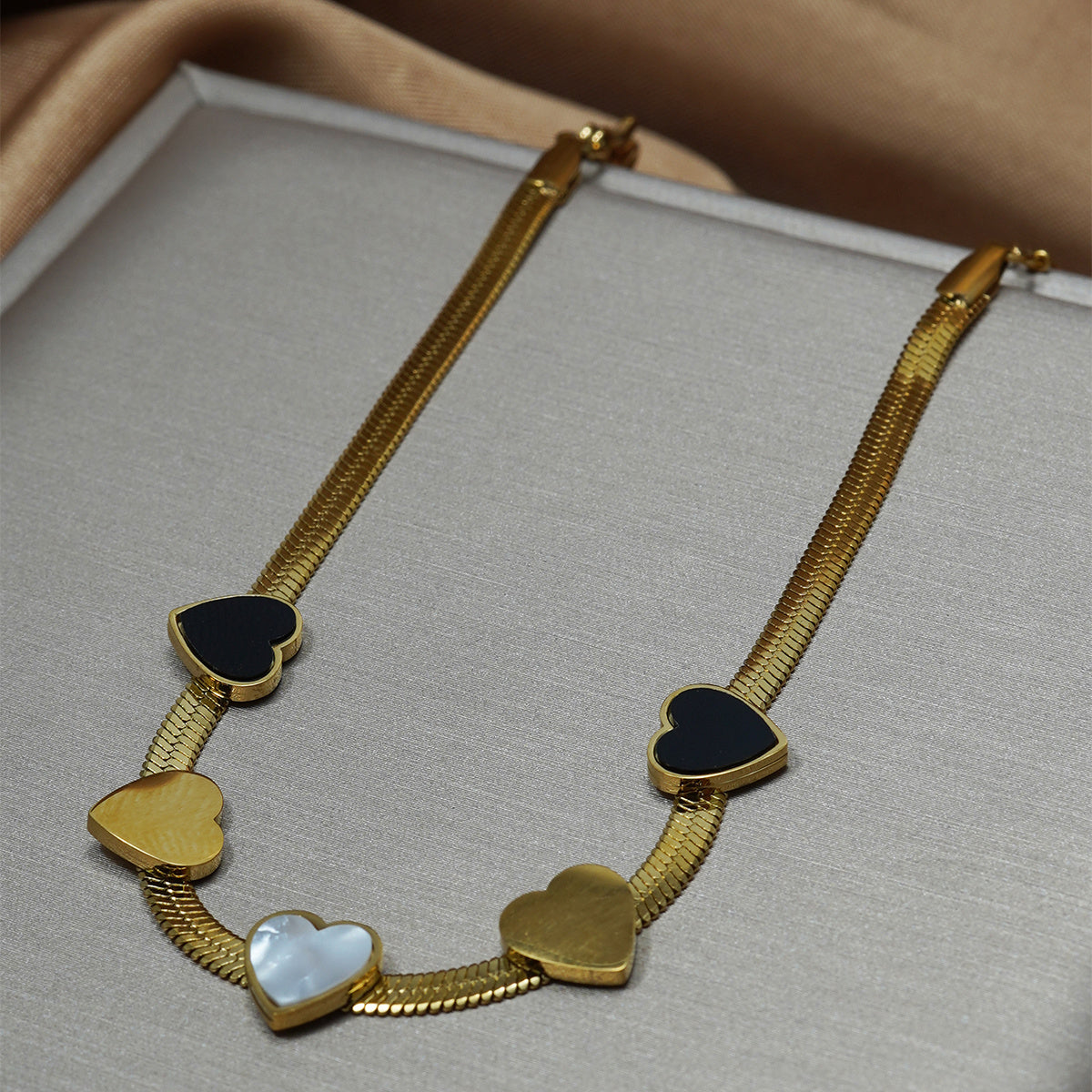 Lxalry 18K Gold Plated Heart Jewelry Set