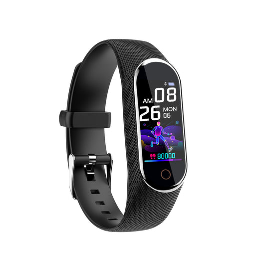M8 Smart Bracelet front view showing ECG tracking